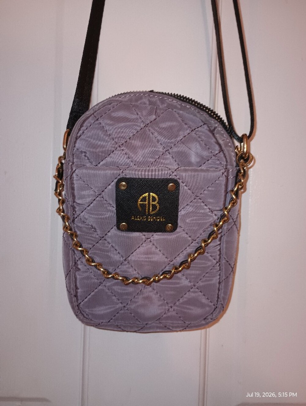 Alexis Bendel Quilted Mini Crossbody Bag in Lavender